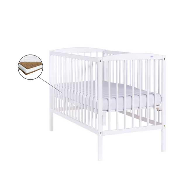 Patut drewex clasico - alb + saltea cocos 12 cm eded5902622000268_s12