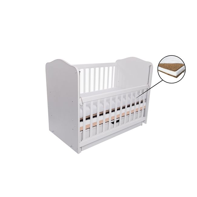 Patut vessanti como balansoar culisant - alb cu cappucino + saltea cocos 7 cm edep7dbcl_d126