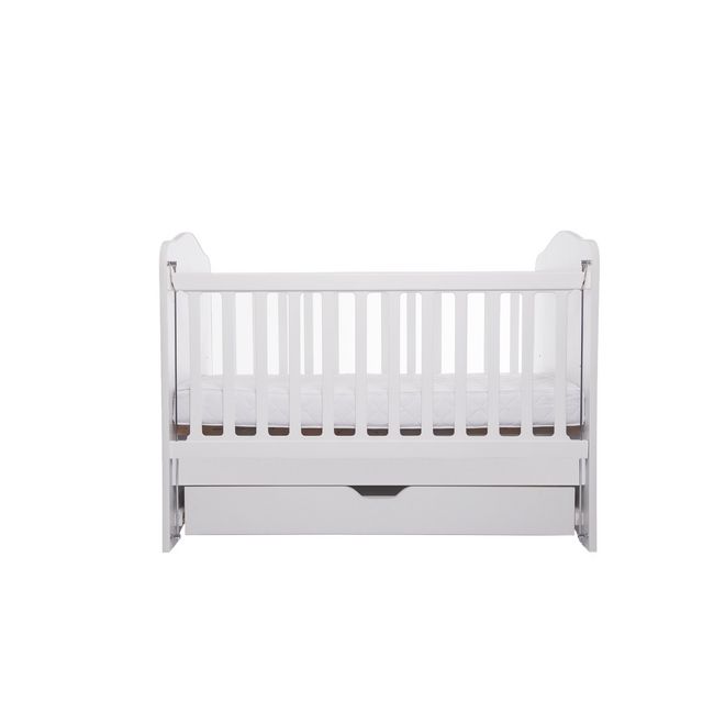 Patut vessanti como culisant cu sertar - alb + saltea cocos 7 cm edep7dclcs_alb