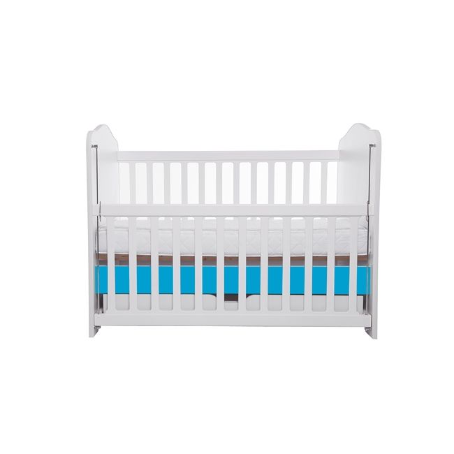 Patut vessanti como culisant cu sertar - alb cu albastru + saltea cocos 7 cm edep7dclcs_d150