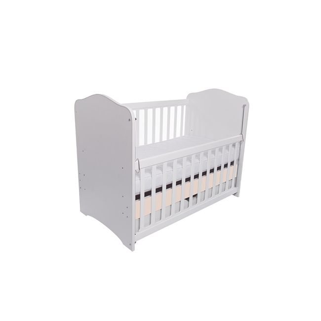 Patut vessanti como culisant cu sertar - alb cu bej + saltea cocos 7 cm edep7dclcs_d102