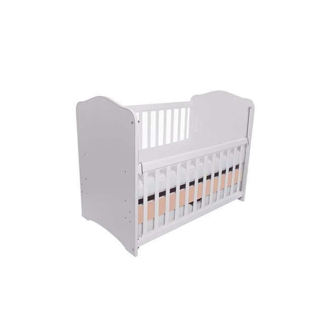 Patut vessanti como culisant cu sertar - alb cu cappucino + saltea cocos 7 cm edep7dclcs_d126