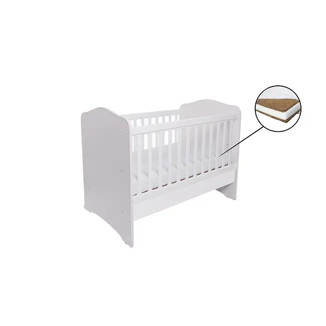 Patut vessanti como fara sertar - alb + saltea cocos 10 cm edep10dfs_alb