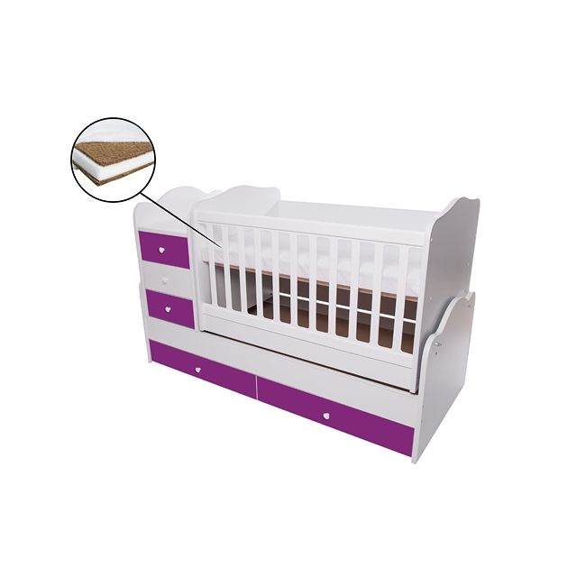Patut transformabil vessanti touring - alb cu violet edeet_d137