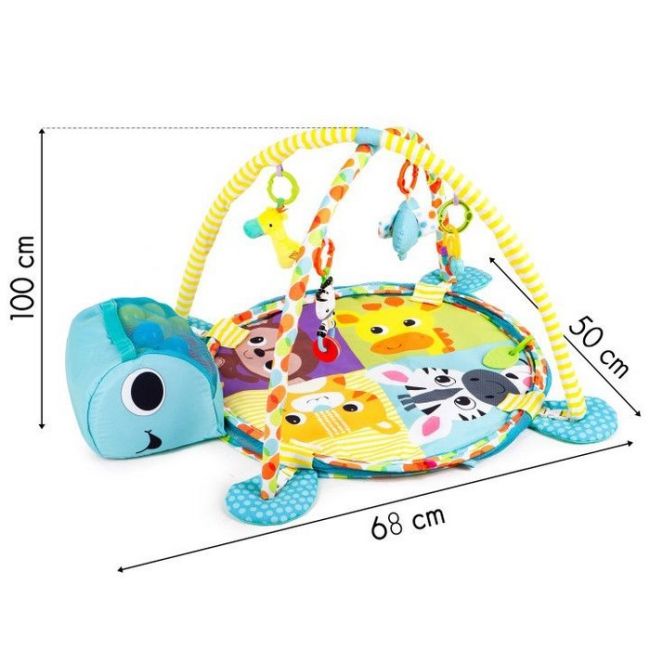 Salteluta de joaca cu bile ecotoys 88968 broasca testoasa - albastra edeedi88968blue