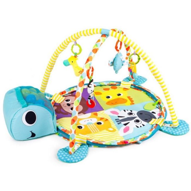 Salteluta de joaca cu bile ecotoys 88968 broasca testoasa - albastra edeedi88968blue