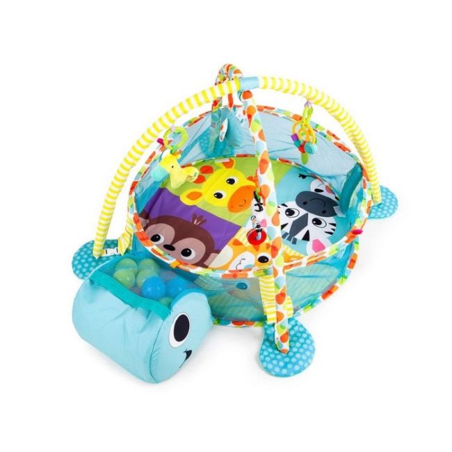 Salteluta de joaca cu bile ecotoys 88968 broasca testoasa - albastra edeedi88968blue