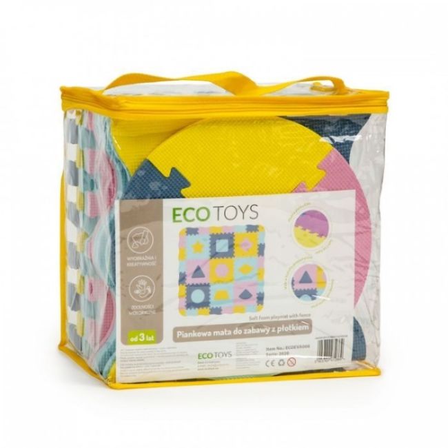 Salteluta de joaca cu pereti, 25 elemente ecoeva008 - multicolora edeediecoeva008