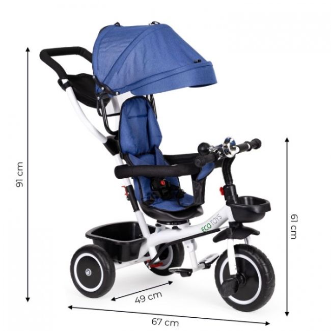 Tricicleta ecotoys ym-bt-2 - albastru edeediym-bt-2blue