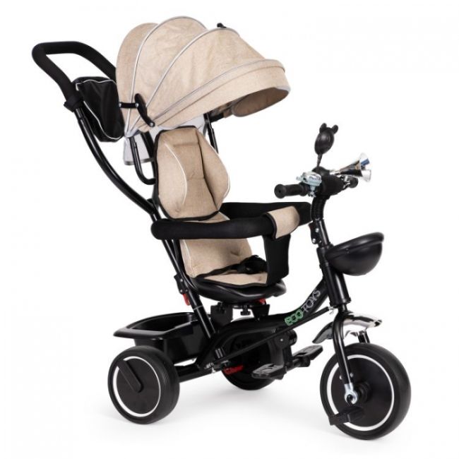 Tricicleta cu sezut rotativ ecotoys jm-066-9 - bej edeedijm-066-9be