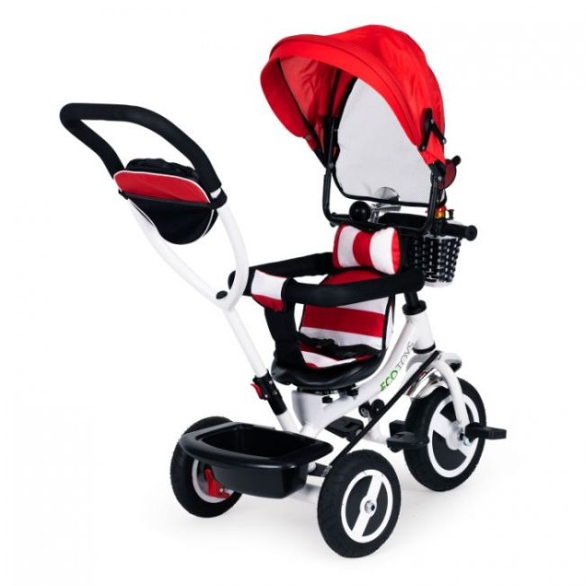 Tricicleta cu sezut rotativ ecotoys jm-066-9l - rosie edeedijm-066-9lr