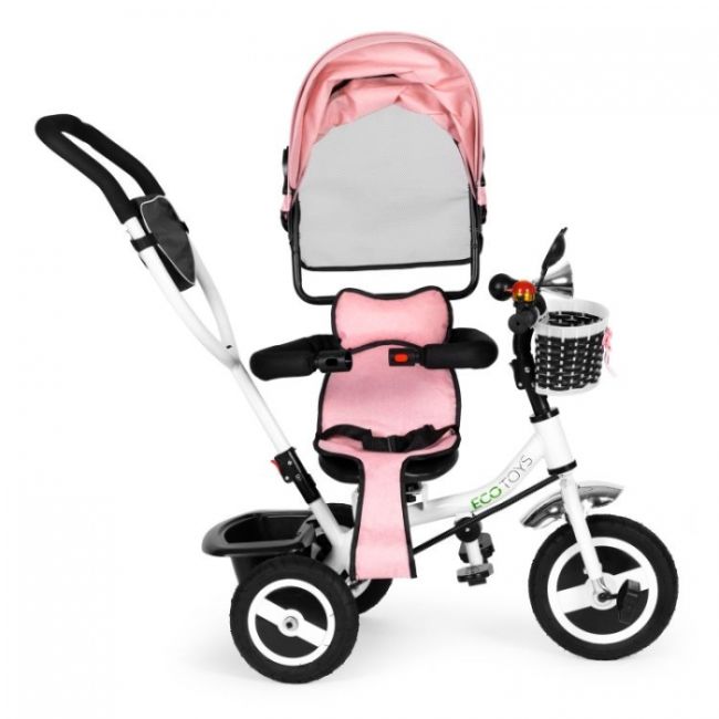 Tricicleta cu sezut rotativ ecotoys jm-066-9l - roz edeedijm-066-9lpink