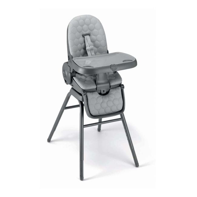 Scaun De Masa 4in1 Pentru Bebelusi Si Copii, Cam   Original, Inaltime Ajustabila, Varsta 0-15 Kg, Pliabil, Centura De Siguranta In 5 Puncte, Depozitare, Gri Antracit Pjbs2200-c259