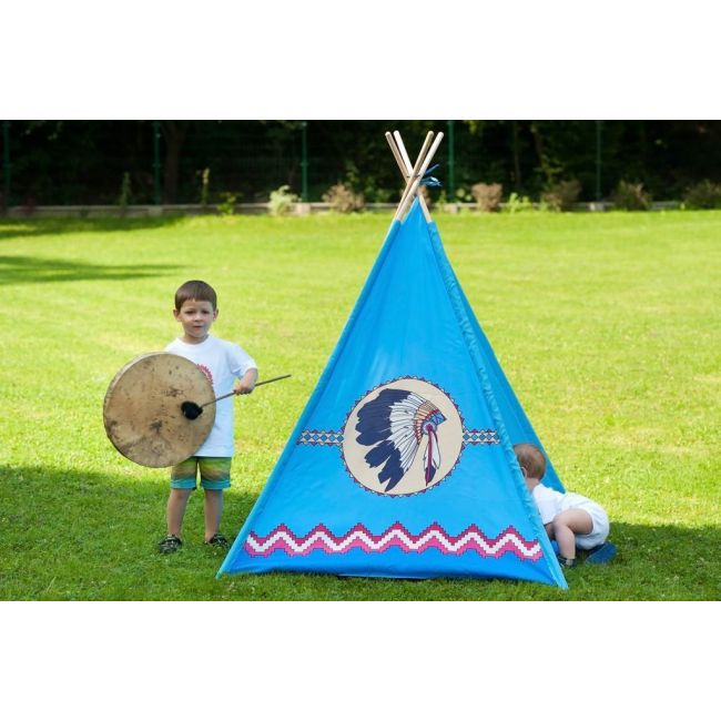 Cort pentru copii PlayTo Teepee Indian Albastru mic PMIC34156