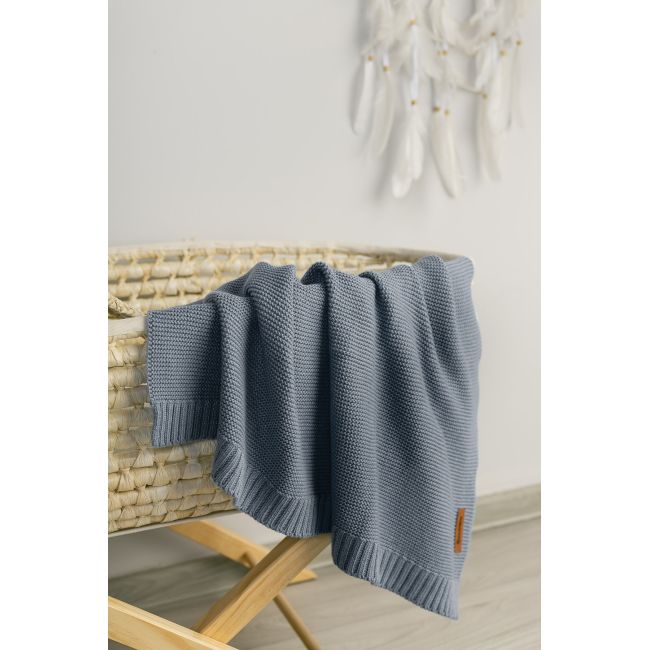 Paturica de bumbac si bambus Sensillo 100x80 cm Jeans PMICSILLO-4338