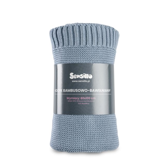 Paturica de bumbac si bambus Sensillo 100x80 cm Jeans PMICSILLO-4338