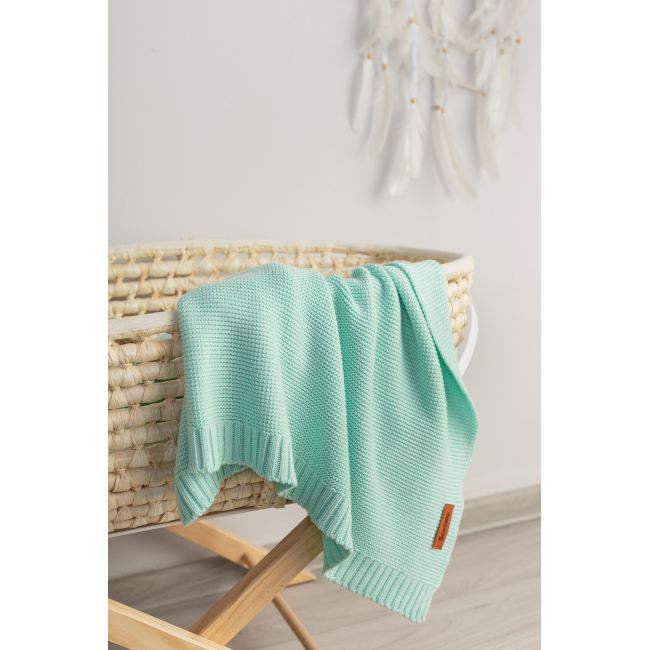 Paturica de bumbac si bambus Sensillo 100x80 cm Menta PMICSILLO-4331