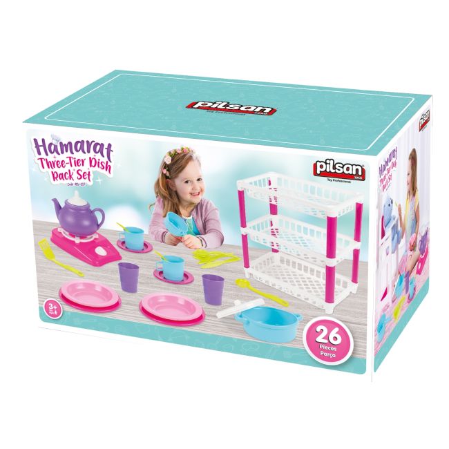 Set de bucatarie pentru ceai si uscator de vase pe 3 nivele Pilsan HAMARAT PMICPILSAN-03 337
