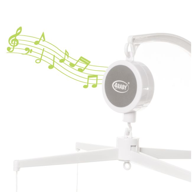 Carusel cu melodii 4Baby MUSICAL MOBILE Vulpi Maro/Bej F08 PMIC4BABY-957879