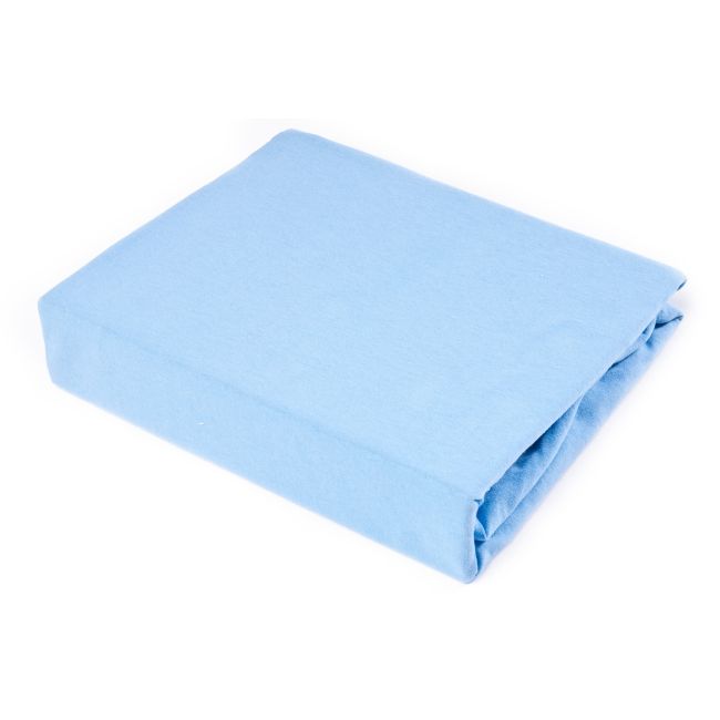 Cearsaf de bumbac jersey cu elastic Sensillo 140x70 cm Albastru PMICSILLO-22082