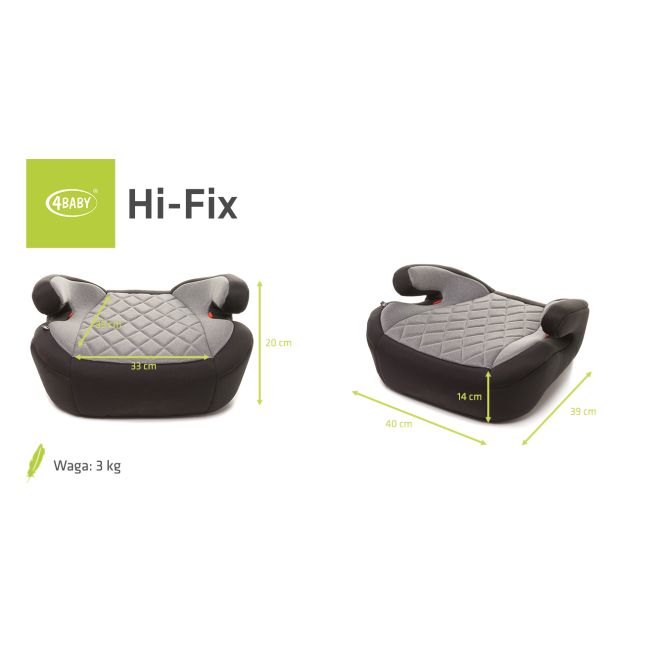 Inaltator 4Baby HI-FIX Isofix I-SIZE 125-150cm Gri PMIC4BABY-958517