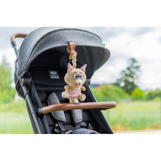 Jucarie de plus pentru carucior/patut 4Baby SQUEEZE Vulpi Maro/Bej PMIC4BABY-957930