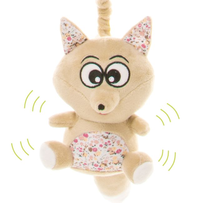 Jucarie de plus pentru carucior/patut 4Baby SQUEEZE Vulpi Maro/Bej PMIC4BABY-957930