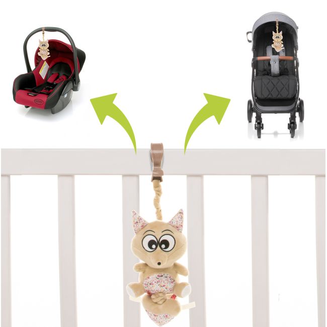 Jucarie muzicala 4Baby MUSIC TOY Vulpi Maro/Bej PMIC4BABY-957954