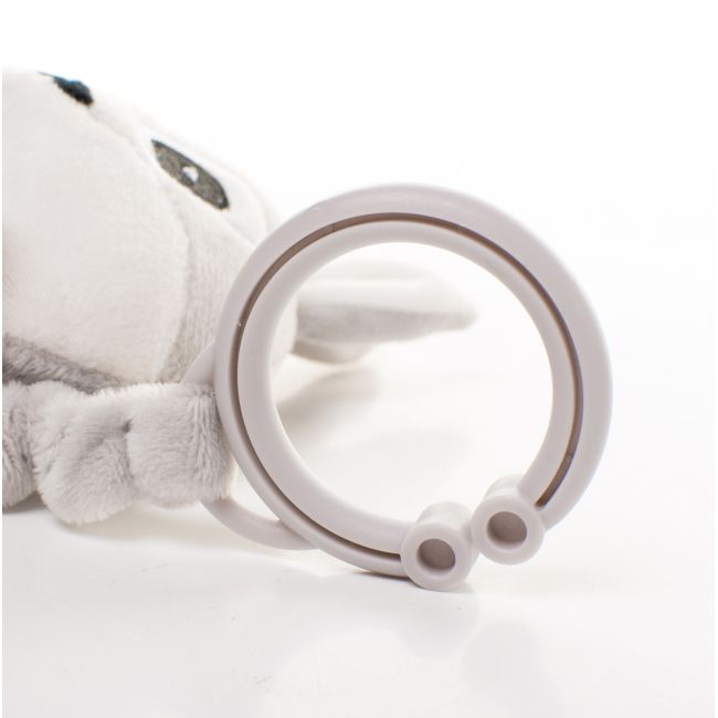 Jucarie zornaitoare plusata pentru carucior 4Baby PRAM TOY Iepurasi Gri R11 PMIC4BABY-957862