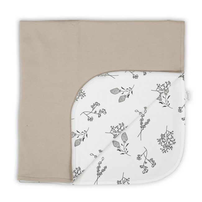 Paturica cu doua fete 100% bumbac 74x74 cm Nicol "Gaja" Maro/Crem PMICNICOL-183045