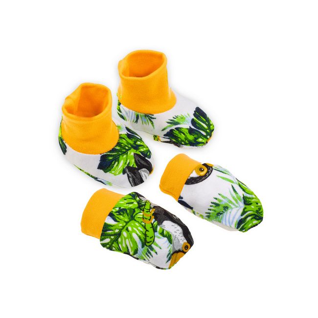 Set botosei + manusi 100% bumbac Colectia "Tukan" PMICNICOL-186083
