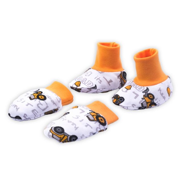 Set botosei + manusi 100% bumbac Nicol Big Trucks" PMICNICOL-181083