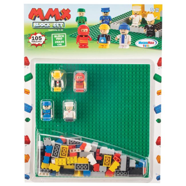 Set de blocuri de constructie Micromax MMX BLOCK SET 105 buc. PMICMMX-02-001