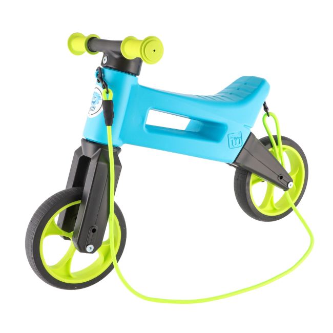 Bicicleta fara pedale Funny Wheels Rider SuperSport YETTI 3 in 1 Blue/Lime PMIC8595557516569
