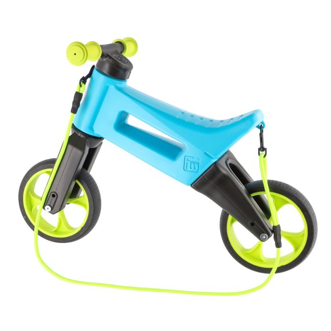 Bicicleta fara pedale Funny Wheels Rider SuperSport YETTI 3 in 1 Blue/Lime PMIC8595557516569