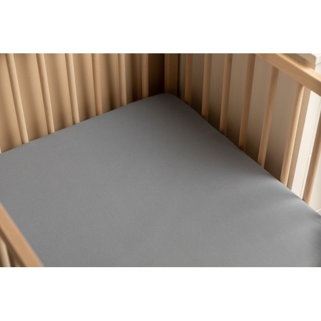 Cearsaf cu elastic din vascoza de bambus Sensillo 140x70 cm Gri PMICSILLO-2114