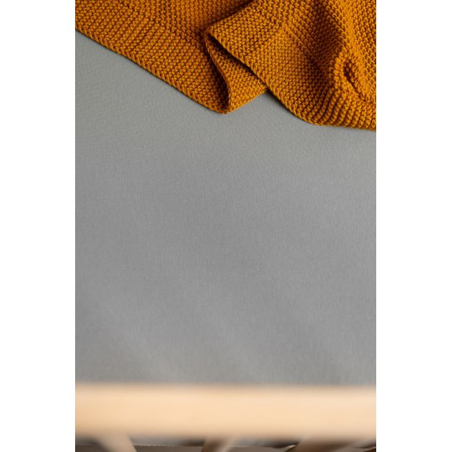 Cearsaf cu elastic din vascoza de bambus Sensillo 140x70 cm Gri PMICSILLO-2114