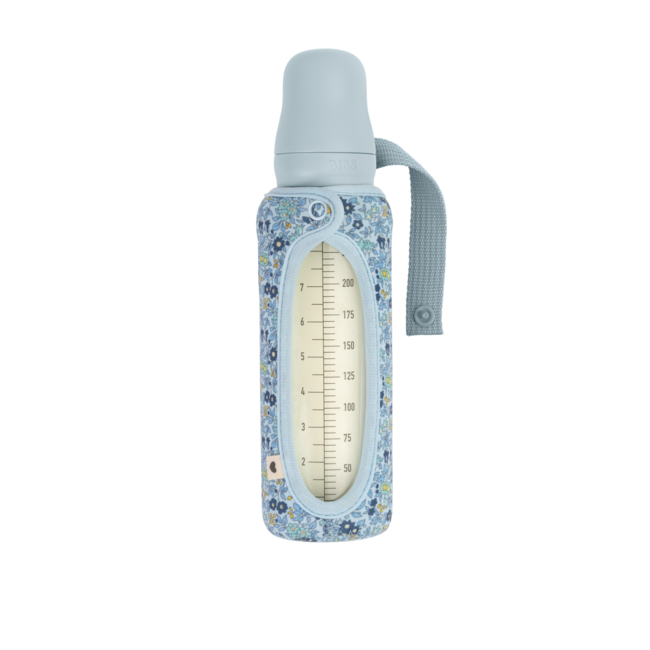 Bibs x liberty - husa pentru biberonul din sticla 225 ml, chamomile lawn baby blue bbb941312231