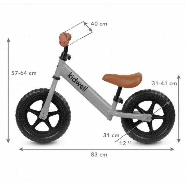 Bicicleta fara pedale kidwell rebel gray edeedirobireb15a0