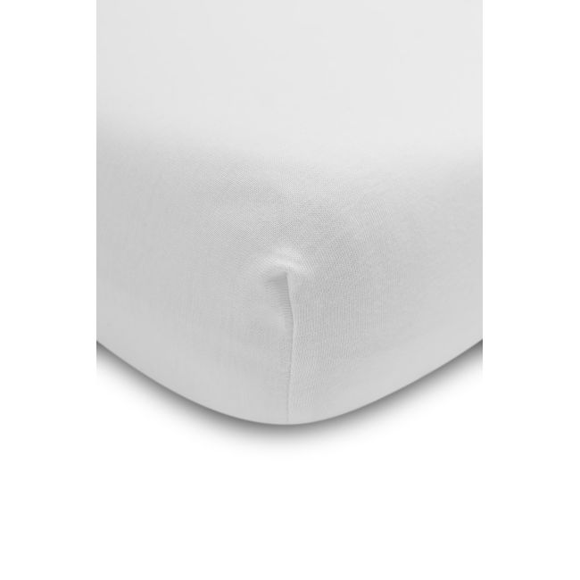 Cearsaf cu elastic din vascoza de bambus Sensillo 140x70 cm Alb PMICSILLO-2113
