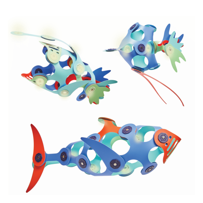 Clixo® joc magnetic de construit - animalute marine ( 24 piese)
