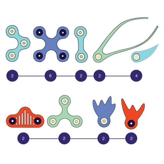 Clixo® joc magnetic de construit - animalute marine ( 24 piese)