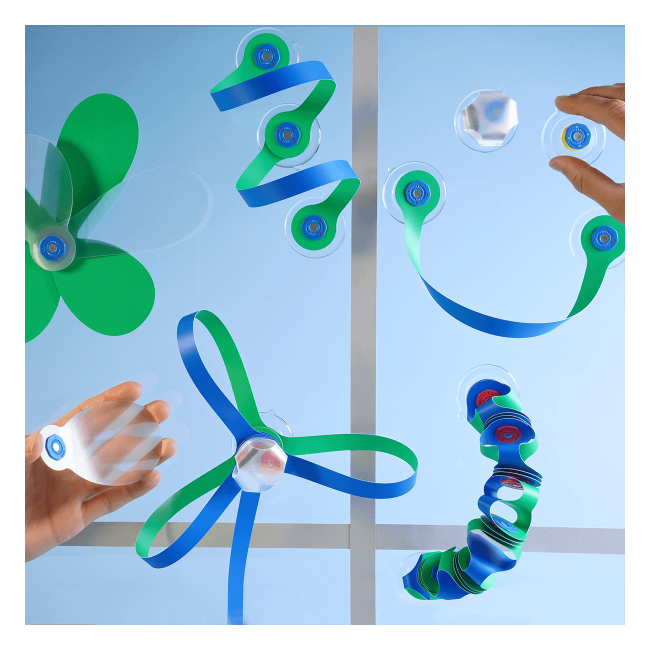 Clixo® joc magnetic de construit - arta pe geam (24 piese)