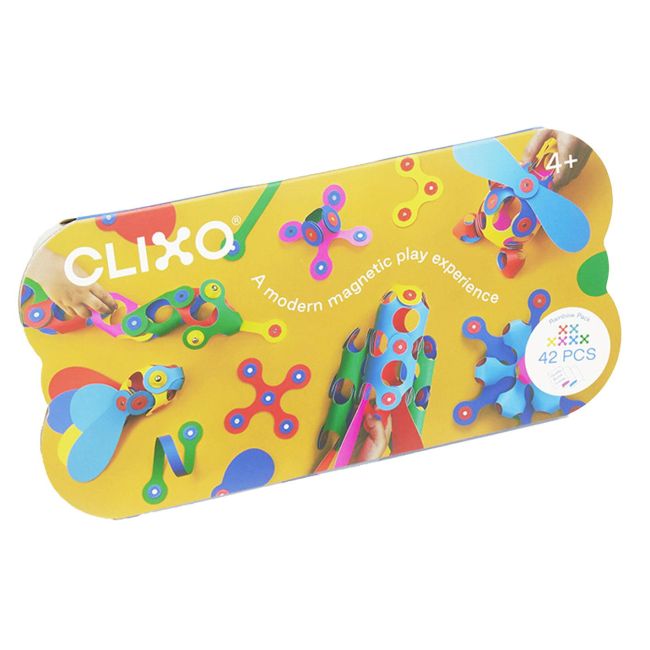 Clixo® joc magnetic de construit - curcubeu (42 piese)