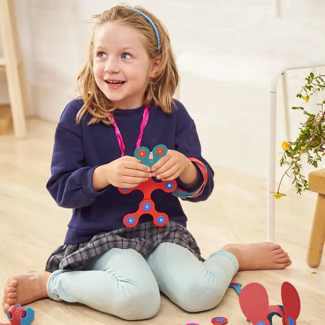 Clixo&reg; joc magnetic de construit - itsy flamingo & turcoaz (18 piese)