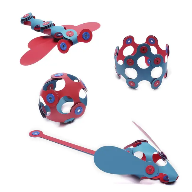 Clixo&reg; joc magnetic de construit - itsy flamingo & turcoaz (18 piese)