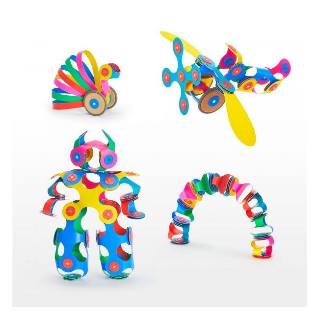 Clixo® joc magnetic de construit - modele cu rotite (72 piese)