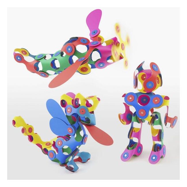 Clixo® joc magnetic de construit - super curcubeu (60 piese)