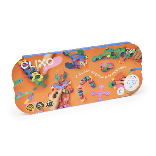 Clixo® joc magnetic de construit - super curcubeu (60 piese)