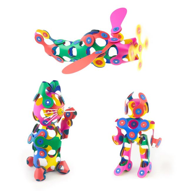 Clixo® joc magnetic de construit - super curcubeu (60 piese)